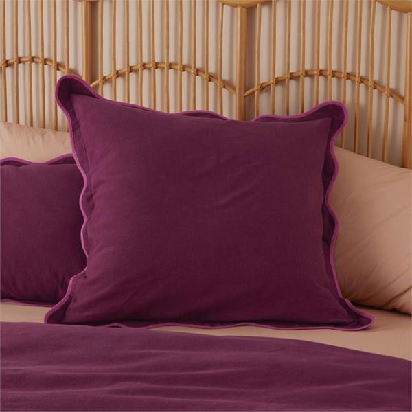 Adairs Scallop Berry Pillowcases - Pink (Pink King Pillowcase Each)