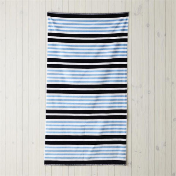 Adairs Blue Sea Stripe Sand Free Beach Towel