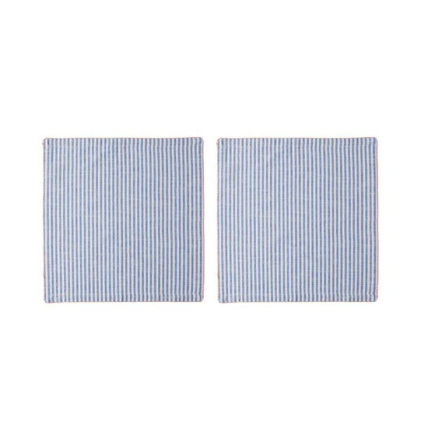 Adairs Blue Set of 2 Seville Blue Stripe Napkins