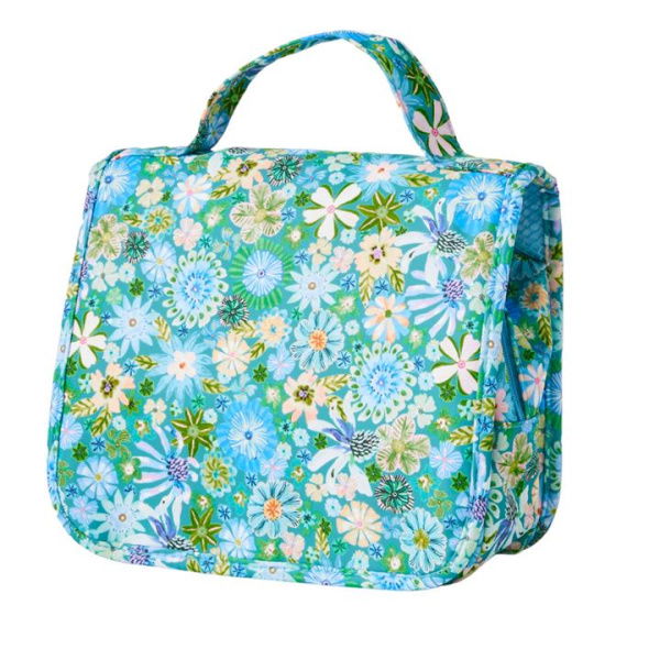 Adairs Blue Bag Sia Floral Hanging Toiletry