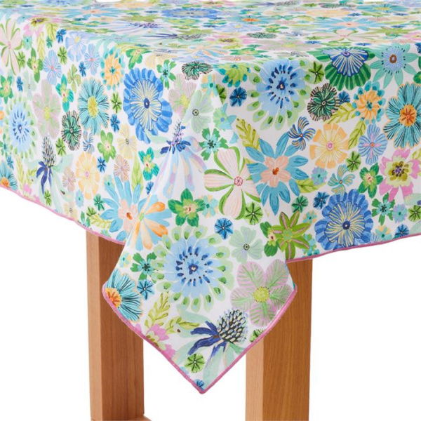 Adairs Blue Tablecloth Sia Floral Multi