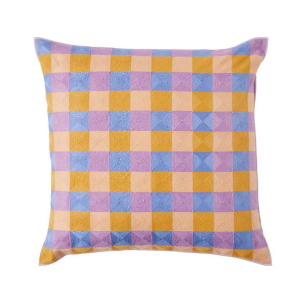 Adairs Purple Cushion Sia Check