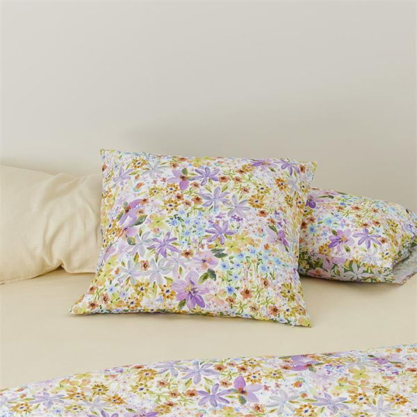 Adairs Purple European Pillowcase Each Sienna Floral Lilac Pillowcase Purple