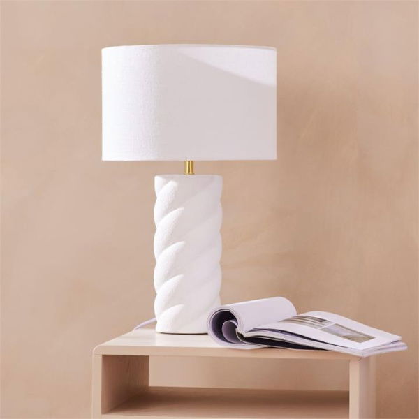 Adairs Sienna White Table Light (White Table Light)