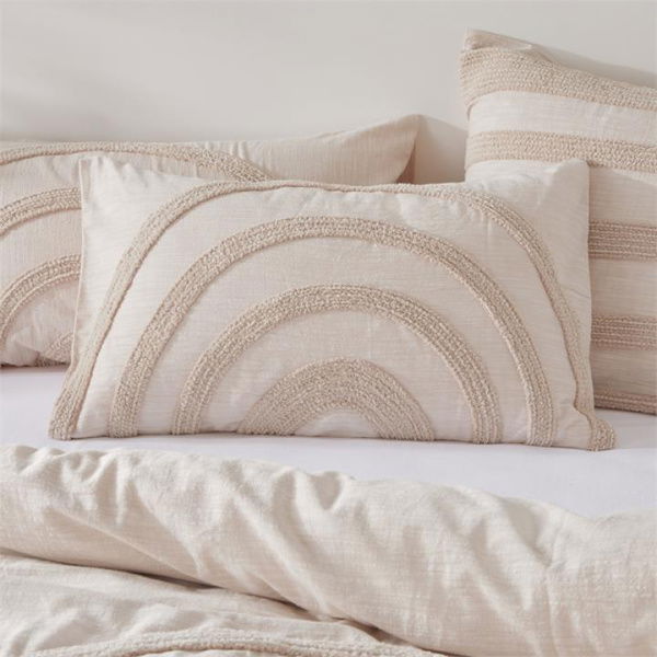 Adairs Pink European Pillowcase Each Skye Tufted Shell