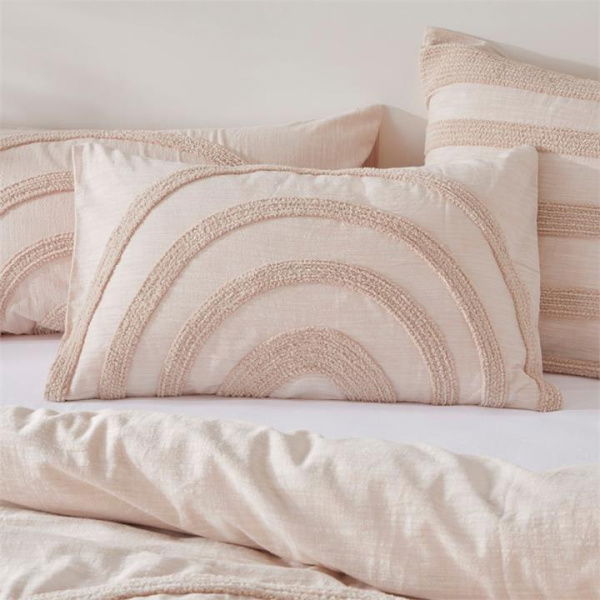 Adairs Pink Standard Pillowcase Pair Skye Tufted Shell