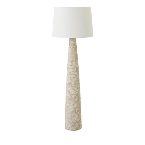 Adairs Natural Somers and White Floor Light Lamp