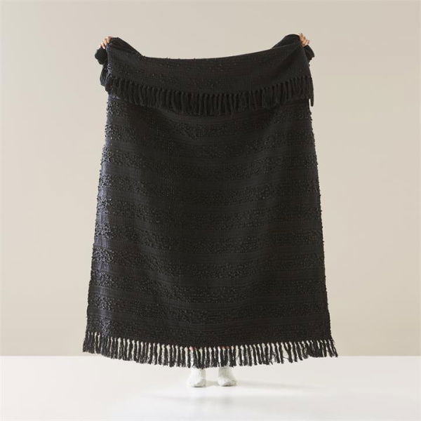 Adairs Somerset Black Throw (Black Throw)