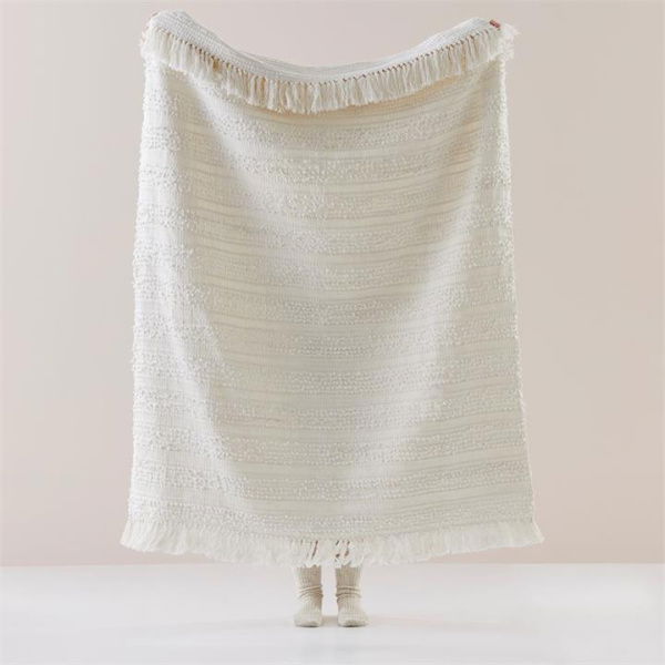 Adairs White Throw Somerset White