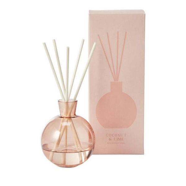 Adairs Pink 220ml Sphere Home Fragrance 220ml Coconut & Lime Diffuser Pink