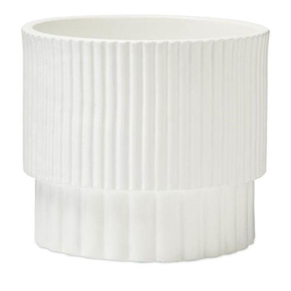 Adairs Stepped White Pot (White Pot)