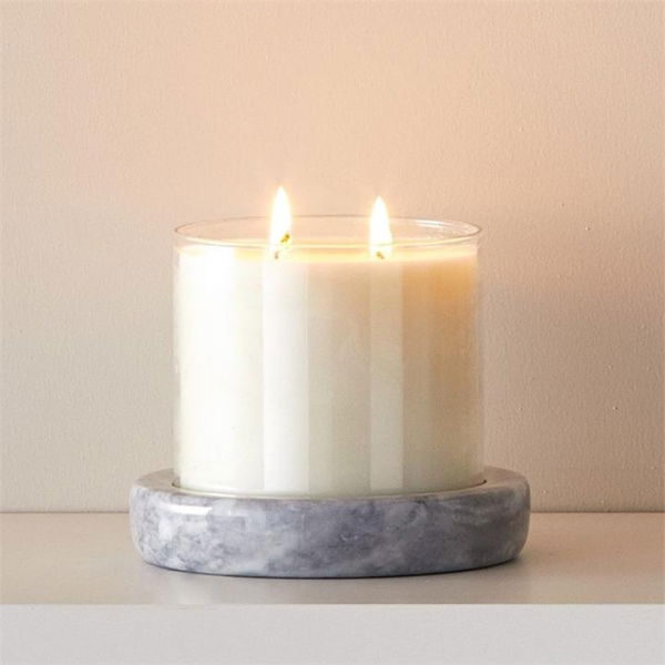 Adairs White Candle Stone Home Fragrance Fresh Cut Gardenia Candle White