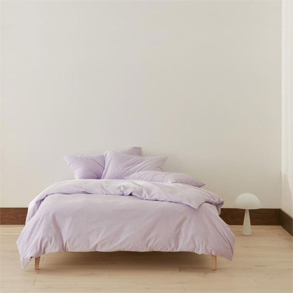 Adairs Purple Double Stonewashed Cotton Lilac Quilt Cover