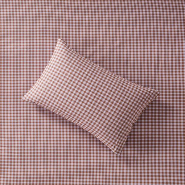 Adairs Purple Stonewashed Cotton Printed Lilac Gingham European Pillowcase Each