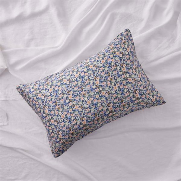 Adairs Blue Standard Pillowcase Each Summer Brights Libertine Pure Silk Printed Pillowcases Blue