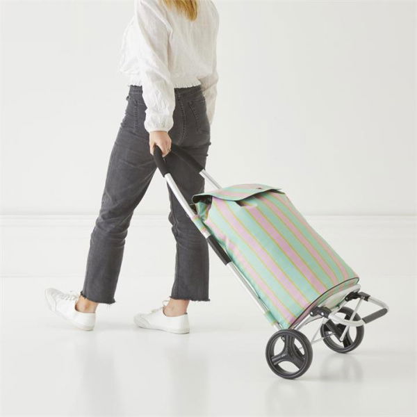 Adairs Pink Trolley Summer Stripe Shopping Trolley Pink