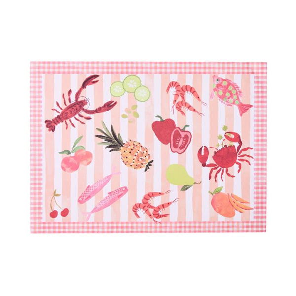 Adairs Pink Summertime Foodie Market Paper Placemats Pack of 50