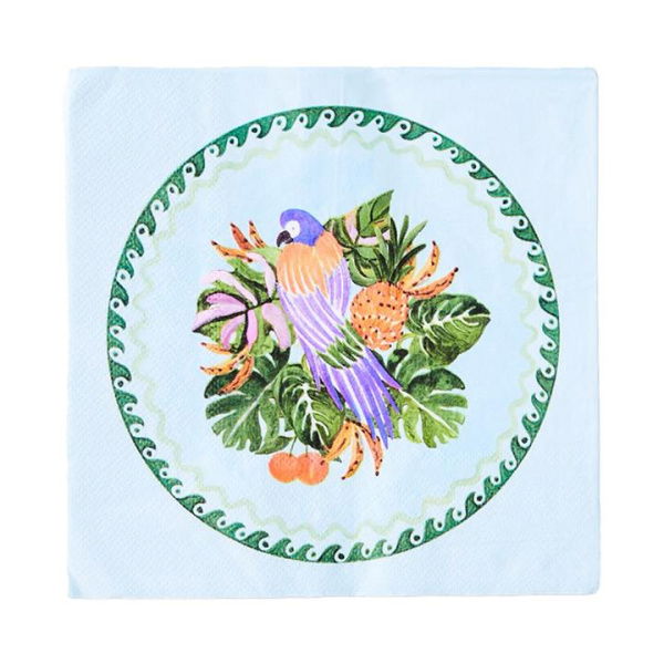 Adairs Blue Summertime La Dolce Vita Paper Napkins Pack of 40