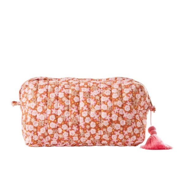 Adairs Pink Bag Sunset Floral Toiletry