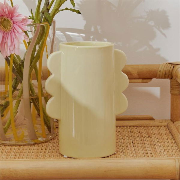 Adairs Sunset Pale Yellow Vase (Yellow Vase)