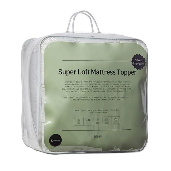 Adairs White Double Super Loft Mattress Topper