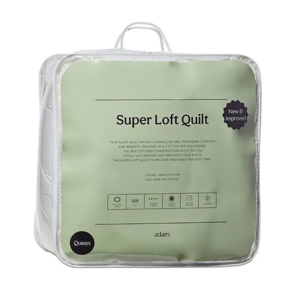 Adairs White Double Super Loft Quilt Double