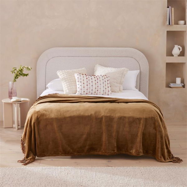 Adairs Supersoft Brown Sugar Blanket (Brown Blanket)