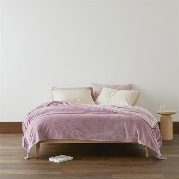 Adairs Pink Supersoft Wisteria Blanket