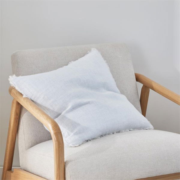 Adairs Blue Cushion Suri Sky Blue Linen Cushion