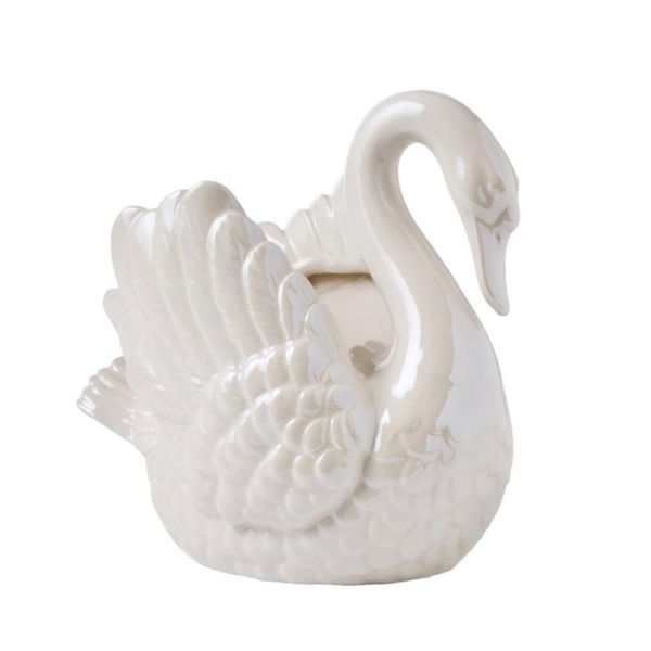 Adairs Swan Pearl Pot - White (White Pot)