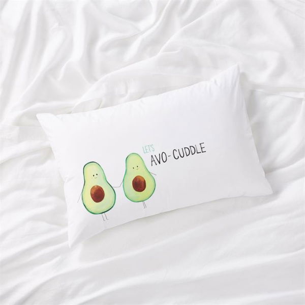 Adairs White Text Pillowcase Avo Cuddle Standard Pillowcase Each