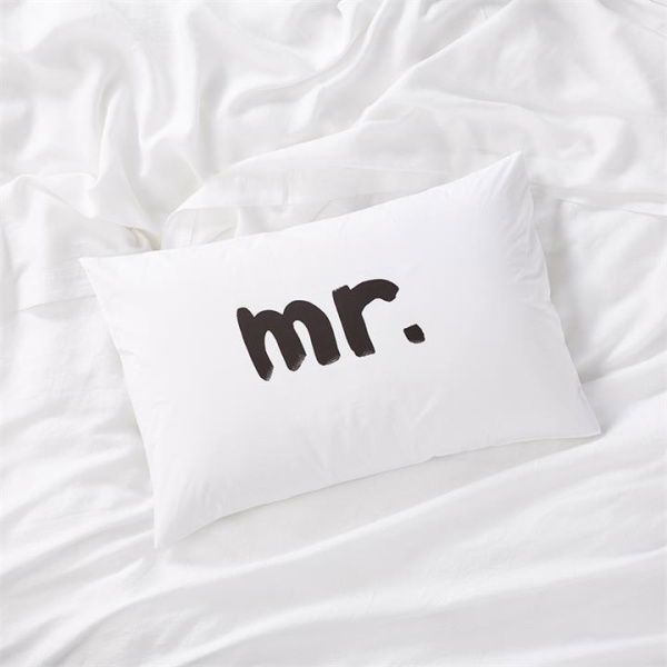 Adairs White Standard Pillowcase Each Text Std P/Case Mr ea.