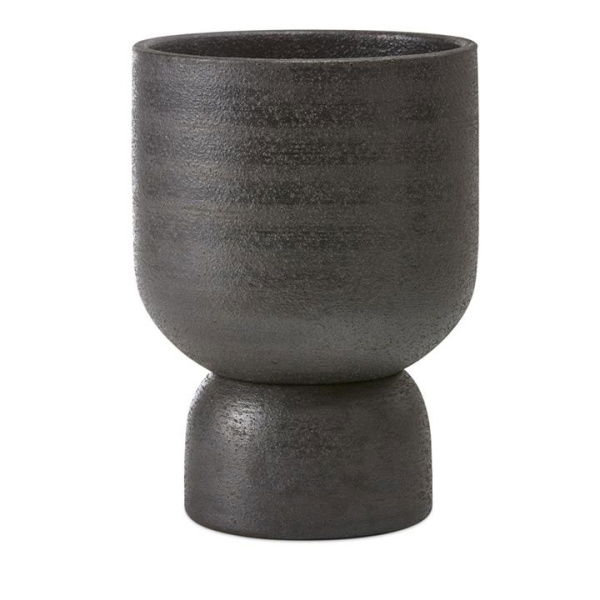 Adairs Black Pot Textured Black Sand Pot