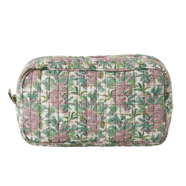 Adairs Tiger Palm Cos Bag - Green (Green Cosmetic Bag)