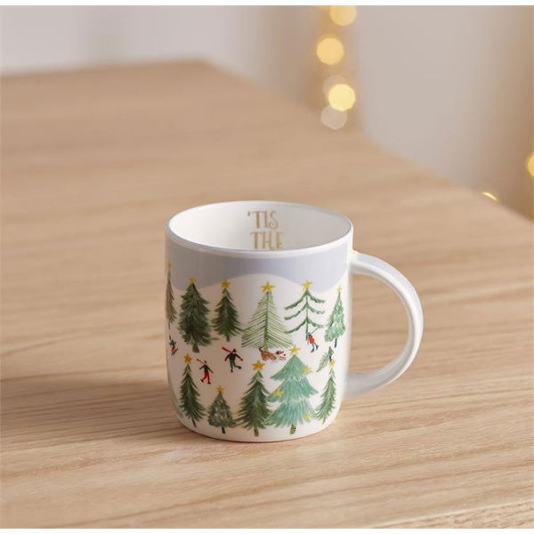 Adairs Green Mug Tis The Season Multi Christmas