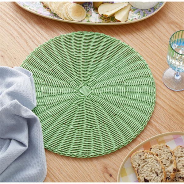 Adairs Tribeca Green Placemat 2 Pack (Green 2 Pack)