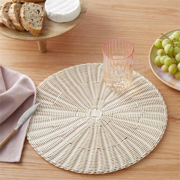 Adairs Natural Pack of 2 Tribeca Off White Placemat Pack of 2 Natural