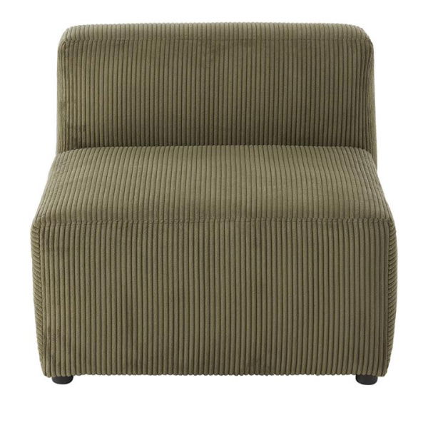 Adairs Tulsa Forest Corduroy 1 Seater Modular Lounge Chair - Green (Green 1 Seater)