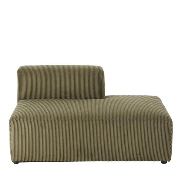 Adairs Tulsa Forest Corduroy Right Open End Modular Lounge Chair - Green (Green Right Open End)