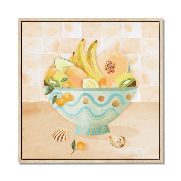 Adairs Orange Large Tuscan Footed Fruit Bowl Canvas