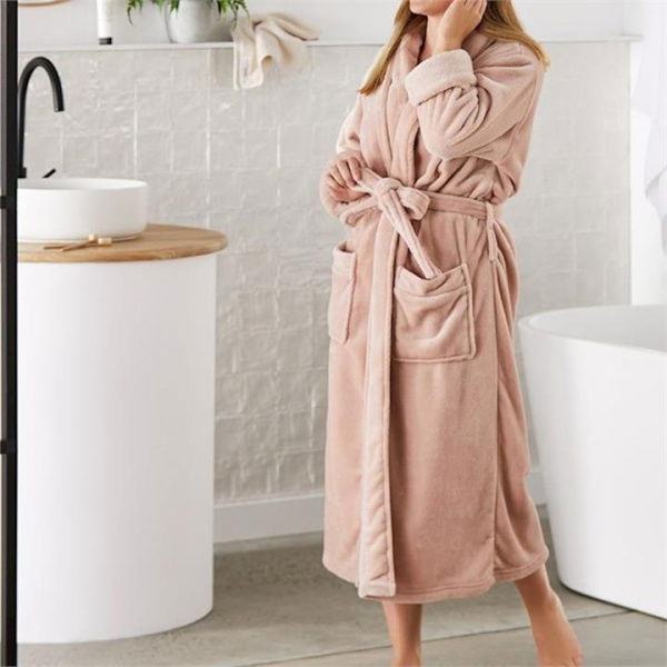 Adairs Pink Bathrobe Ultra Soft Regular Rose