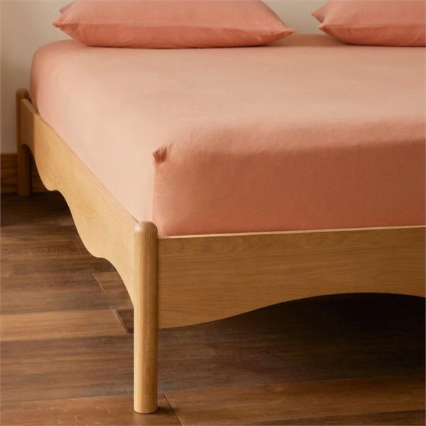 Adairs Ultra Soft Jersey Clay Fitted Sheet - Brown (Brown Double)