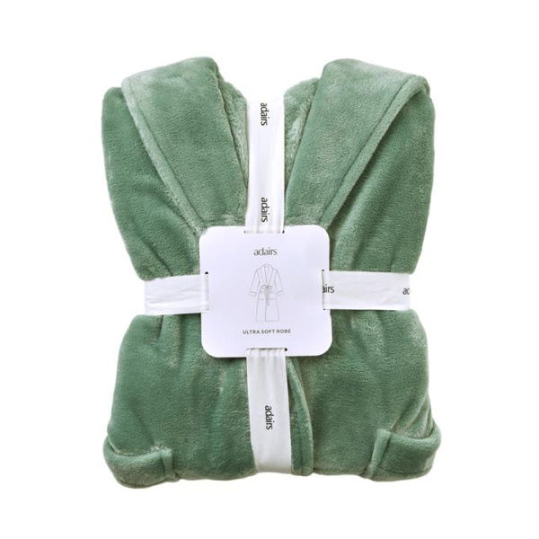 Adairs Ultra Soft Seafoam Bathrobe - Green (Green Bathrobe)