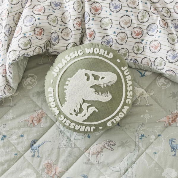 Adairs Universal Khaki Jurassic World Cushion - Green (Green Cushion)