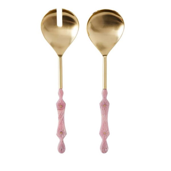 Adairs Pink Pack of 2 Verona Rose Pink Salad Servers Pack of 2