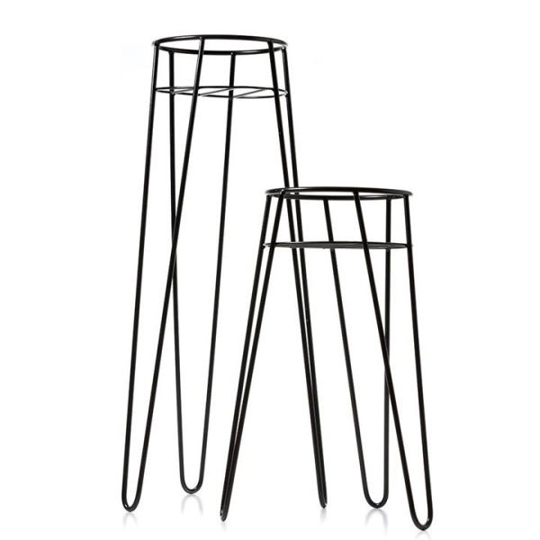 Adairs Black Vida Plant Stand Charcoal Small