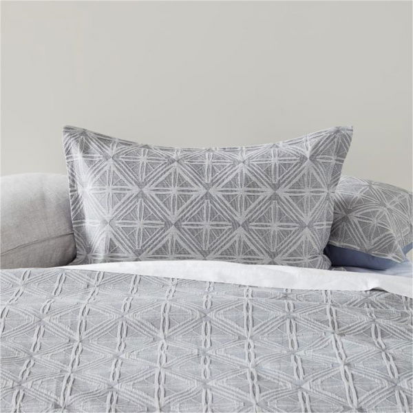 Adairs Ash/Grey Villa Matelesse Bedlinen Grey Standard Pair Pillowcase