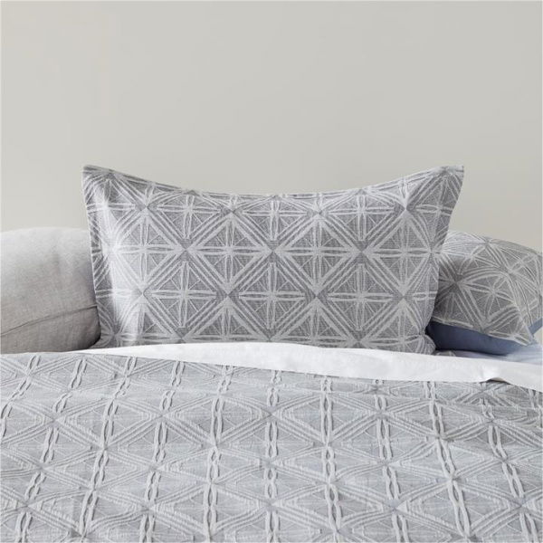 Adairs Grey King Pillowcase Pair Villa Matelesse King Pair P/Case Marle Ash Grey