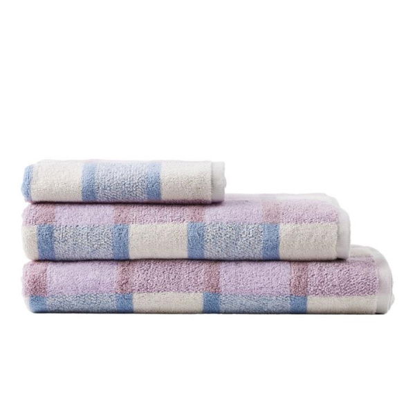 Adairs Wentworth Lilac Multi Check - Purple (Purple Bath Towel)