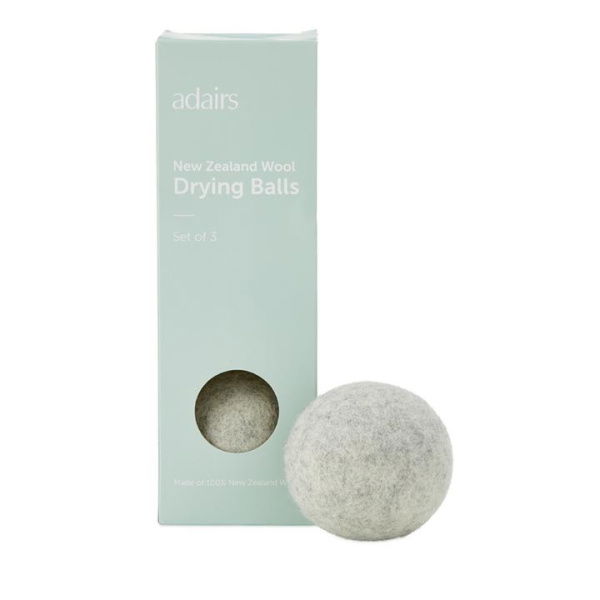 Adairs Grey Set of 3 Wool Light Grey Marle Drying Balls Set of 3